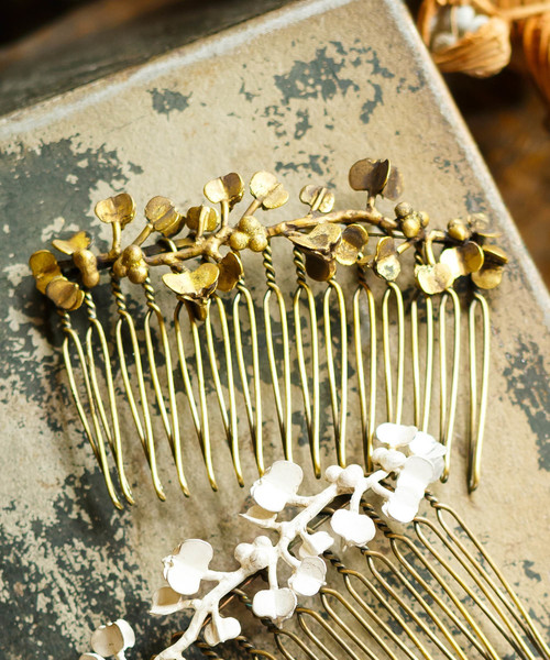 m.soeur（エムスール）の「ヤマイモツルのコーム（ヘアピン・レディース・ゴールド/シルバー・FREE）」の2枚目の写真