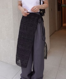 CORNERS | 刺繍オーガンジーラップスカート(スカート)