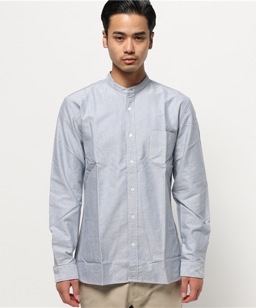 OUTLET（アウトレット）の「【CIAOPANIC TYPY】オックスバンドカラー（シャツ/ブラウス・メンズ・ホワイト/ネイビー・MEDIUM/LARGE）」の9枚目の写真