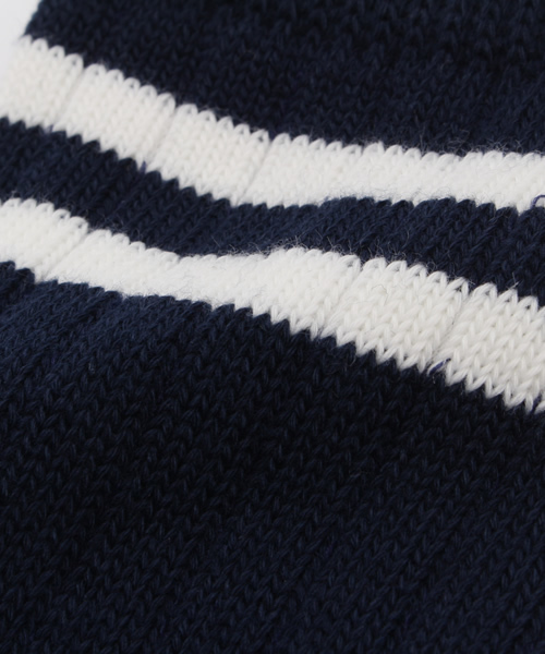 WEGO（ウィゴー）の「WEGO/カラー2ラインソックス（ソックス/靴下・レディース・ネイビー/カーキ/ホワイト・FREE）」の6枚目の写真