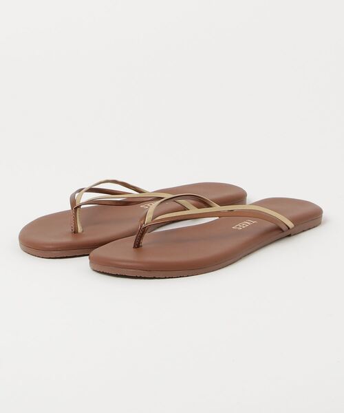 TKEES（ティキーズ）の「『Tkees』DUOS　ビーチサンダル（サンダル・レディース・ベージュ系その他/ブラウン系その他・US7/US8/US5）」の2枚目の写真