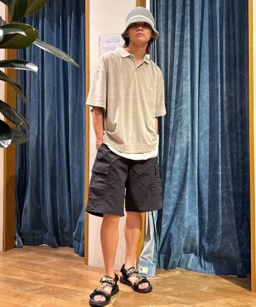 BAYFLOW(ベイフロー)の「パイルワンポイントポロシャツ(ポロシャツ・メンズ・ネイビー/カーキ・MEDIUM/LARGE)」の14枚目の写真
