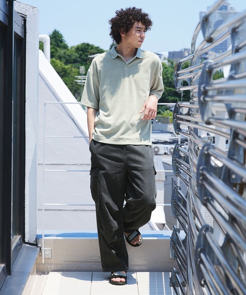 BAYFLOW(ベイフロー)の「パイルワンポイントポロシャツ(ポロシャツ・メンズ・ネイビー/カーキ・MEDIUM/LARGE)」の19枚目の写真