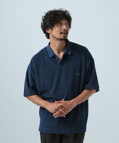 BAYFLOW(ベイフロー)の「パイルワンポイントポロシャツ(ポロシャツ・メンズ・ネイビー/カーキ・MEDIUM/LARGE)」の22枚目の写真