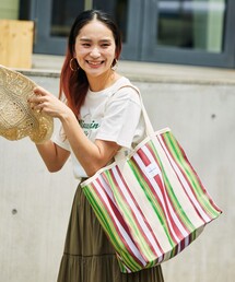 FREAK'S STORE | STRIPE TOTE BAG L / インド ストライプ トートバッグ L(ショルダーバッグ)