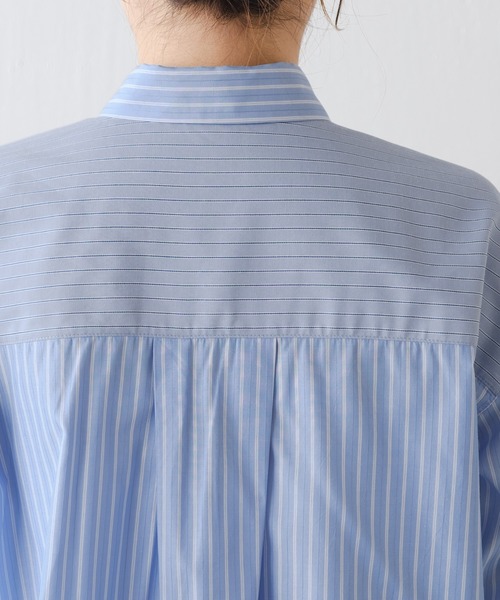 COLLAGE GALLARDAGALANTE（コラージュガリャルダガランテ）の「MIXストライプシャツ（シャツ/ブラウス・レディース・アイボリー/サックスブルー・FREE）」の21枚目の写真
