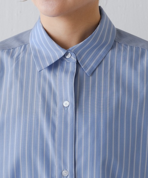 COLLAGE GALLARDAGALANTE（コラージュガリャルダガランテ）の「MIXストライプシャツ（シャツ/ブラウス・レディース・アイボリー/サックスブルー・FREE）」の22枚目の写真