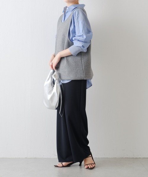 COLLAGE GALLARDAGALANTE（コラージュガリャルダガランテ）の「MIXストライプシャツ（シャツ/ブラウス・レディース・アイボリー/サックスブルー・FREE）」の15枚目の写真