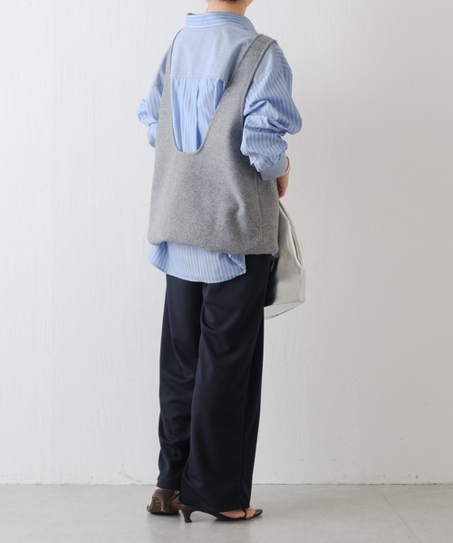 COLLAGE GALLARDAGALANTE（コラージュガリャルダガランテ）の「MIXストライプシャツ（シャツ/ブラウス・レディース・アイボリー/サックスブルー・FREE）」の16枚目の写真