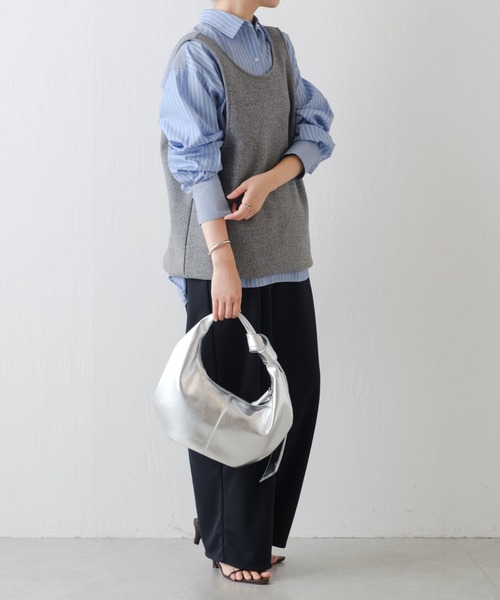 COLLAGE GALLARDAGALANTE（コラージュガリャルダガランテ）の「MIXストライプシャツ（シャツ/ブラウス・レディース・アイボリー/サックスブルー・FREE）」の17枚目の写真