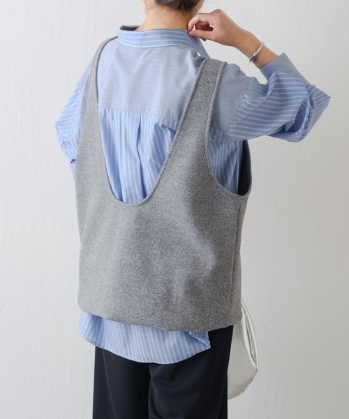 COLLAGE GALLARDAGALANTE（コラージュガリャルダガランテ）の「MIXストライプシャツ（シャツ/ブラウス・レディース・アイボリー/サックスブルー・FREE）」の12枚目の写真