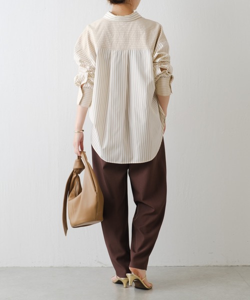 COLLAGE GALLARDAGALANTE（コラージュガリャルダガランテ）の「MIXストライプシャツ（シャツ/ブラウス・レディース・アイボリー/サックスブルー・FREE）」の8枚目の写真