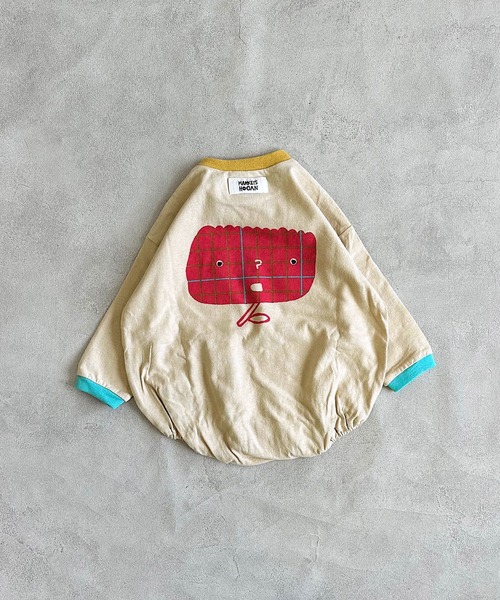 HOGAN RANCH WEAR（ホーガンランチウエア）の「マエウシロプリントボディシャツ（肌着・キッズ・グレー/アイボリー/グリーン・80/70）」の6枚目の写真