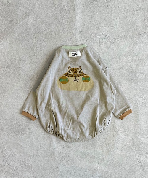 HOGAN RANCH WEAR（ホーガンランチウエア）の「マエウシロプリントボディシャツ（肌着・キッズ・グレー/アイボリー/グリーン・80/70）」の8枚目の写真