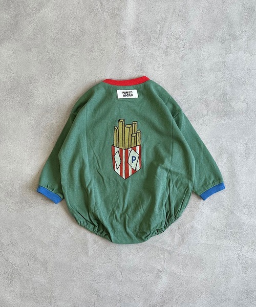 HOGAN RANCH WEAR（ホーガンランチウエア）の「マエウシロプリントボディシャツ（肌着・キッズ・グレー/アイボリー/グリーン・80/70）」の10枚目の写真