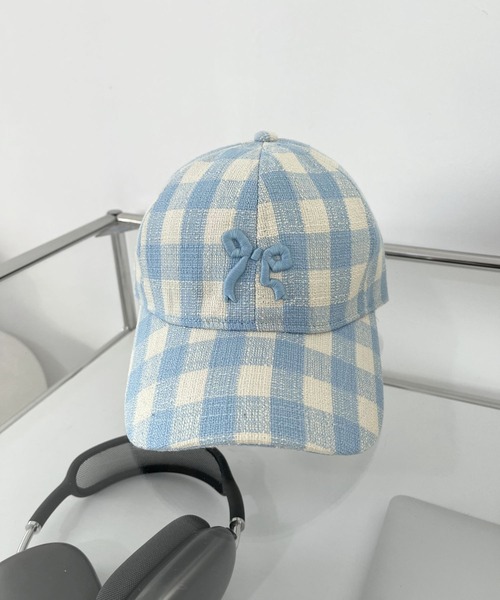 almo(アルモ)の「リボンキャップ(se)(キャップ・レディース・ホワイト/ブラック/ブラック×ホワイト/ブルー系その他/ピンク系その他/ホワイト×ピンク・FREE)」の6枚目の写真
