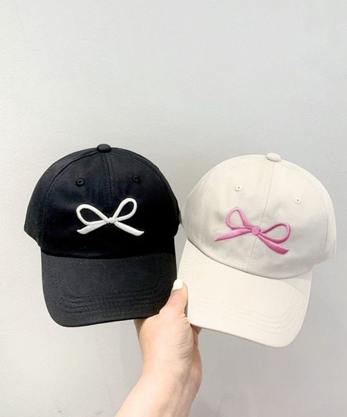 almo(アルモ)の「リボンキャップ(se)(キャップ・レディース・ホワイト/ブラック/ブラック×ホワイト/ブルー系その他/ピンク系その他/ホワイト×ピンク・FREE)」の11枚目の写真