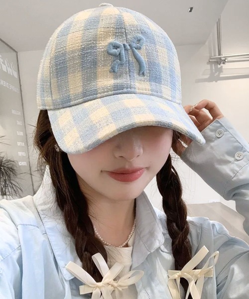 almo(アルモ)の「リボンキャップ(se)(キャップ・レディース・ホワイト/ブラック/ブラック×ホワイト/ブルー系その他/ピンク系その他/ホワイト×ピンク・FREE)」の18枚目の写真