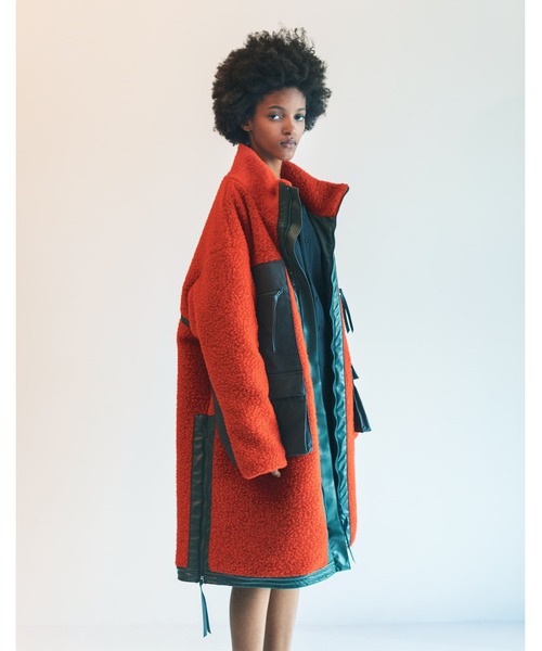 F/CE. （エフシーイー）の「F/CE. NAPPING WOOL STAND JACKET / エフシーイー ナッピングウール スタンドジャケット（ブルゾン・メンズ・オリーブ/ホワイト/オレンジ・SMALL）」の3枚目の写真