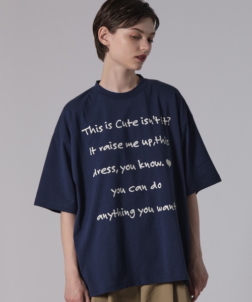 ONCILY（オンシェリー）の「BIG LOGO T-SHIRT / ビッグロゴTシャツ（Tシャツ/カットソー・メンズ・ブラック/ネイビー/オフホワイト・LARGE/MEDIUM/SMALL）」の7枚目の写真
