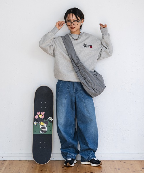 kaoyorinakami（カオヨリナカミ）の「punchbike sweat / パンチバイクスウェット（スウェット・メンズ・ブラック/グレー/グリーン・X-SMALL/SMALL/MEDIUM/LARGE/X-LARGE）」の13枚目の写真
