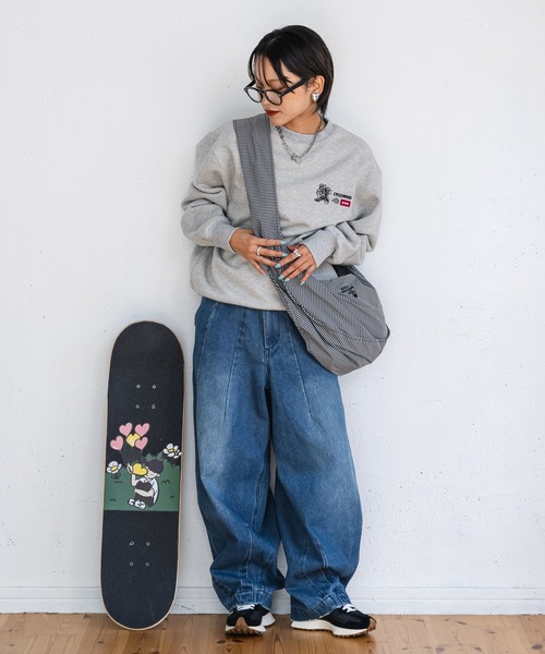 kaoyorinakami（カオヨリナカミ）の「punchbike sweat / パンチバイクスウェット（スウェット・メンズ・ブラック/グレー/グリーン・X-SMALL/SMALL/MEDIUM/LARGE/X-LARGE）」の14枚目の写真