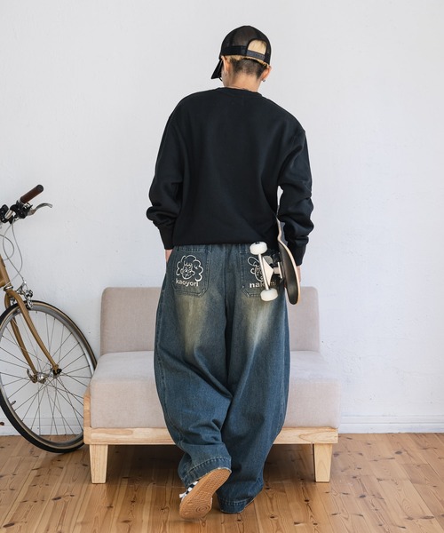 kaoyorinakami（カオヨリナカミ）の「punchbike sweat / パンチバイクスウェット（スウェット・メンズ・ブラック/グレー/グリーン・X-SMALL/SMALL/MEDIUM/LARGE/X-LARGE）」の8枚目の写真
