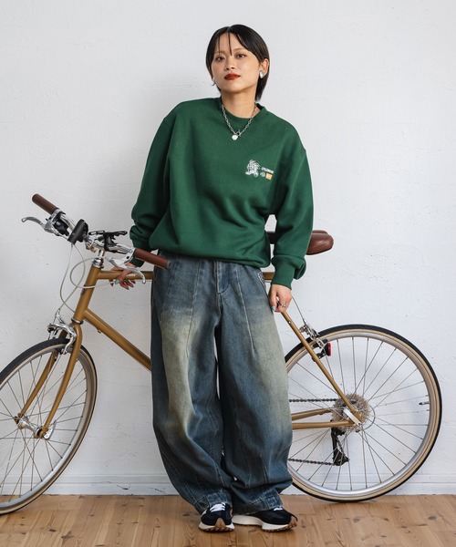 kaoyorinakami（カオヨリナカミ）の「punchbike sweat / パンチバイクスウェット（スウェット・メンズ・ブラック/グレー/グリーン・X-SMALL/SMALL/MEDIUM/LARGE/X-LARGE）」の21枚目の写真