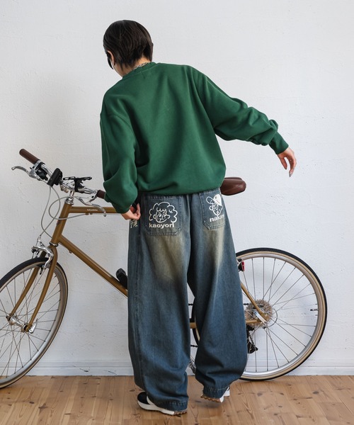 kaoyorinakami（カオヨリナカミ）の「punchbike sweat / パンチバイクスウェット（スウェット・メンズ・ブラック/グレー/グリーン・X-SMALL/SMALL/MEDIUM/LARGE/X-LARGE）」の22枚目の写真