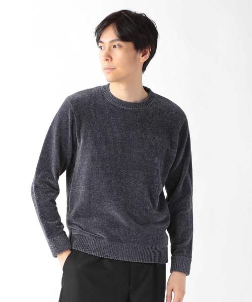 UNION STATION(ユニオンステーション)の「【洗える】クルーネックモールニット(ニット/セーター・メンズ・ベージュ/ボルドー/ブラック/オフホワイト/ブルー/チャコールグレー・M/L/LL)」の1枚目の写真