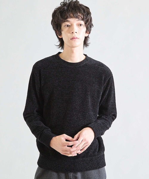 UNION STATION(ユニオンステーション)の「【洗える】クルーネックモールニット(ニット/セーター・メンズ・ベージュ/ボルドー/ブラック/オフホワイト/ブルー/チャコールグレー・M/L/LL)」の12枚目の写真