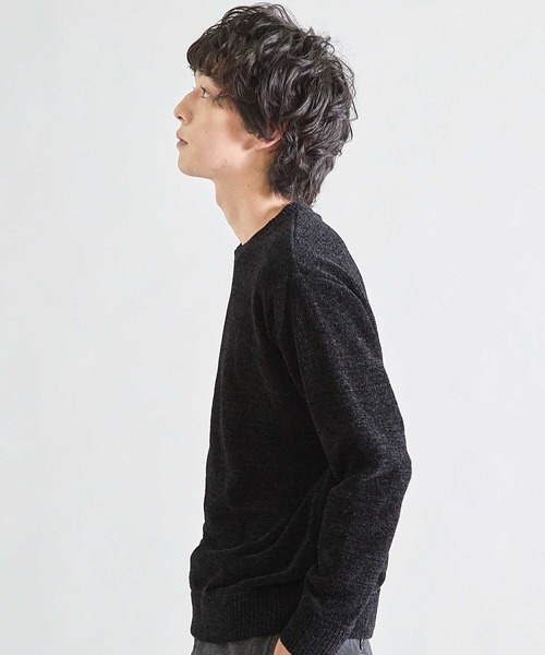 UNION STATION(ユニオンステーション)の「【洗える】クルーネックモールニット(ニット/セーター・メンズ・ベージュ/ボルドー/ブラック/オフホワイト/ブルー/チャコールグレー・M/L/LL)」の13枚目の写真