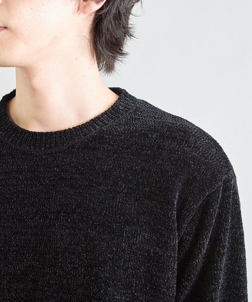 UNION STATION(ユニオンステーション)の「【洗える】クルーネックモールニット(ニット/セーター・メンズ・ベージュ/ボルドー/ブラック/オフホワイト/ブルー/チャコールグレー・M/L/LL)」の15枚目の写真