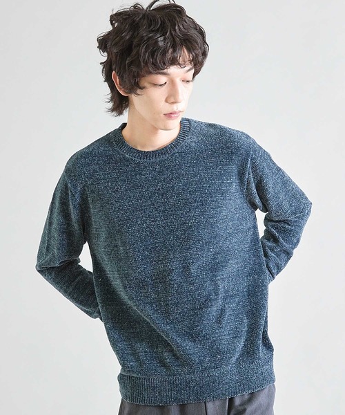 UNION STATION(ユニオンステーション)の「【洗える】クルーネックモールニット(ニット/セーター・メンズ・ベージュ/ボルドー/ブラック/オフホワイト/ブルー/チャコールグレー・M/L/LL)」の17枚目の写真