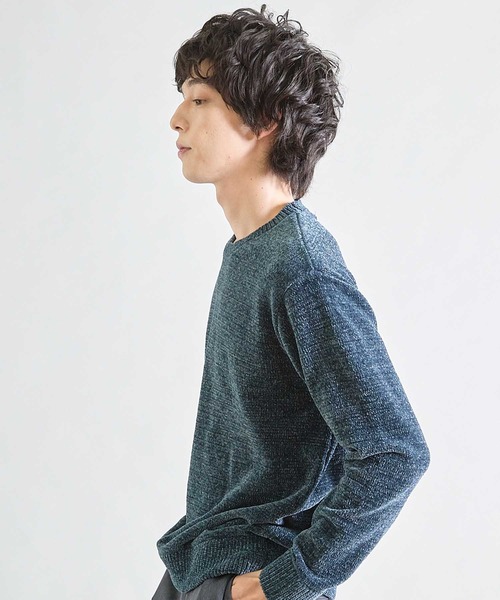 UNION STATION(ユニオンステーション)の「【洗える】クルーネックモールニット(ニット/セーター・メンズ・ベージュ/ボルドー/ブラック/オフホワイト/ブルー/チャコールグレー・M/L/LL)」の18枚目の写真