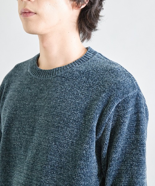 UNION STATION(ユニオンステーション)の「【洗える】クルーネックモールニット(ニット/セーター・メンズ・ベージュ/ボルドー/ブラック/オフホワイト/ブルー/チャコールグレー・M/L/LL)」の20枚目の写真