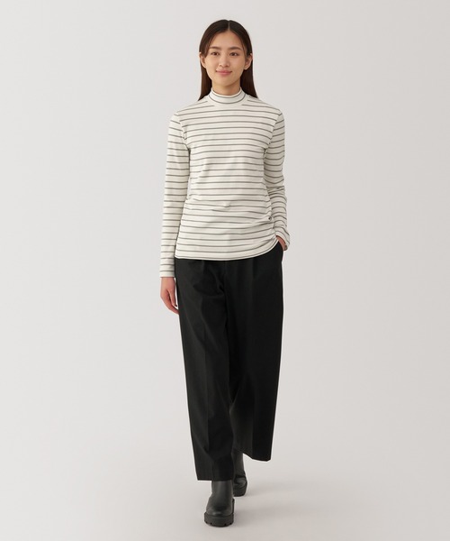 無印良品(ムジルシリョウヒン)の「婦人 起毛フライス編みハイネック長袖Tシャツ(Tシャツ/カットソー・レディース・ホワイト系/ブラック/ピンク/ライトグレー/ホワイト/ブラック系・XL/L/M/S)」の14枚目の写真