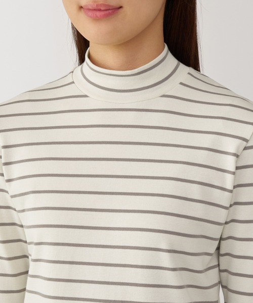 無印良品(ムジルシリョウヒン)の「婦人 起毛フライス編みハイネック長袖Tシャツ(Tシャツ/カットソー・レディース・ホワイト系/ブラック/ピンク/ライトグレー/ホワイト/ブラック系・XL/L/M/S)」の17枚目の写真