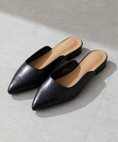 LARUTA(ラルータ)の「【LARUTA】ポインテッドメタリックミュール(その他シューズ・レディース・ブラック/シルバー・MEDIUM/LARGE)」の10枚目の写真