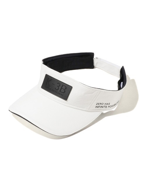 K-3B（ケースリービー）の「K-3B ZERO 0_905_Q サンバイザー（キャップ・メンズ・ブラック/ホワイト・FREE）」の2枚目の写真