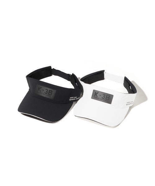 K-3B（ケースリービー）の「K-3B ZERO 0_905_Q サンバイザー（キャップ・メンズ・ブラック/ホワイト・FREE）」の4枚目の写真