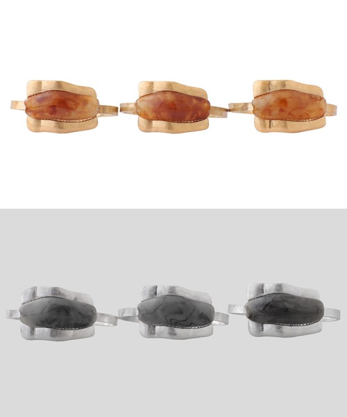 ANEMONE（アネモネ）の「マーブル×メタルプレートバングル（バングル/リストバンド・レディース・ゴールド/シルバー・FREE）」の5枚目の写真