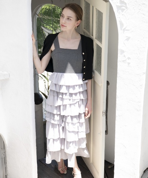 AND COUTURE（アンドクチュール）の「10段ティアードジャンスカ 
