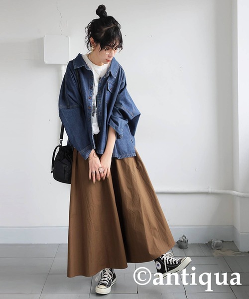 antiqua（アンティカ）の「ナイロンスカート（スカート・レディース・ブラック/ブラウン・ONESIZE）」の10枚目の写真