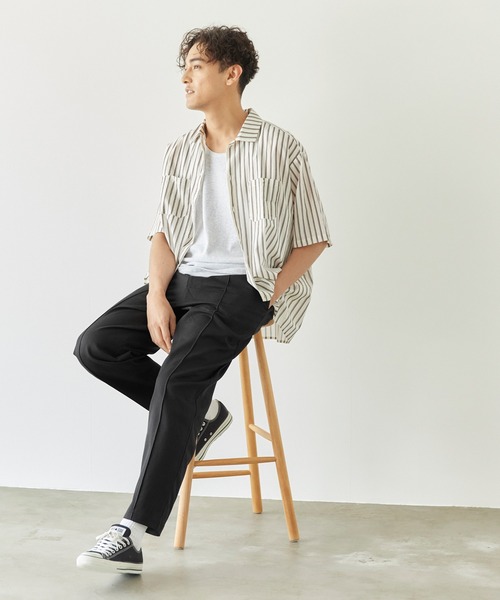 coca（coca）（コカ）の「ピンタックイージーチノパンツ（チノパンツ・メンズ・ブラック/カーキ・M/L/XL）」の12枚目の写真