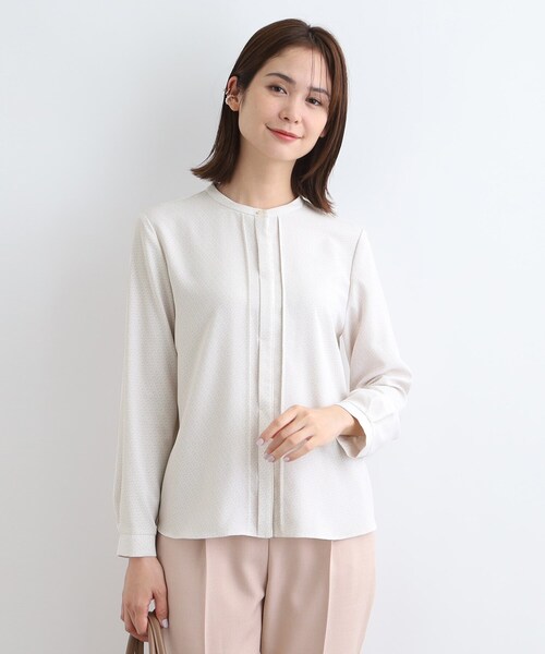 【セール】【洗える／UVケア】ジオメトリック柄プリントブラウス（シャツ/ブラウス）｜INDIVI（インディヴィ）