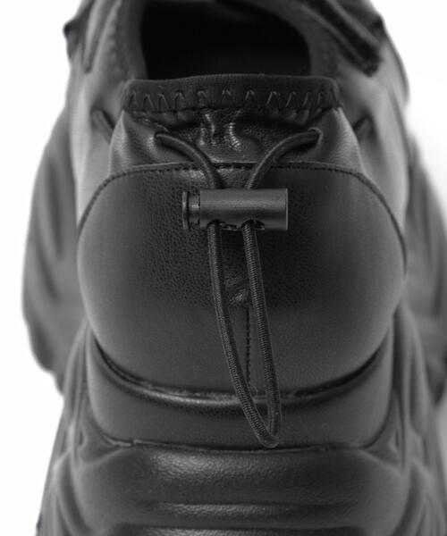 WEGO（ウィゴー）の「WEGO/コードデザイン厚底ボリュームシューズ（スニーカー・レディース・ホワイト/ブラック・LARGE/MEDIUM）」の6枚目の写真