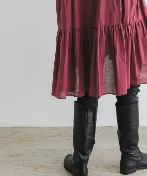 F by ROSSO（エフバイロッソ）の「F by ROSSO　コットンボイルミニワンピース（ワンピース・レディース・ブルー系その他/ボルドー/ブラック・FREE）」の6枚目の写真