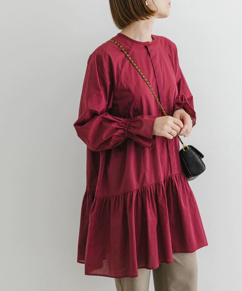 F by ROSSO（エフバイロッソ）の「F by ROSSO　コットンボイルミニワンピース（ワンピース・レディース・ブルー系その他/ボルドー/ブラック・FREE）」の10枚目の写真