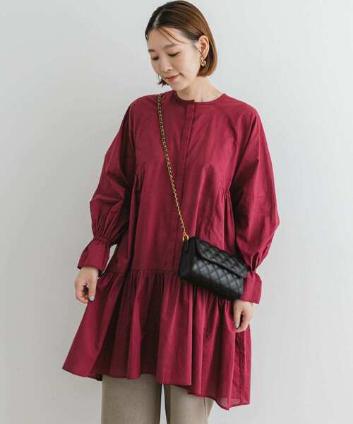 F by ROSSO（エフバイロッソ）の「F by ROSSO　コットンボイルミニワンピース（ワンピース・レディース・ブルー系その他/ボルドー/ブラック・FREE）」の13枚目の写真